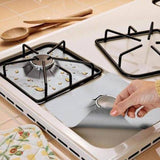 4pcs/lot Stove Protector Cover Liner Non-Stick Aluminum Foil Dishwasher